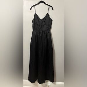 Victoria Royal Ltd Black Strapless Satin Evening Gown